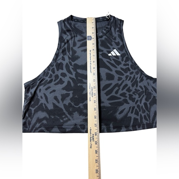 Adidas Women’s Training Tank Top Black black Camo cheetah Print Size Medium - Picture 4 of 11